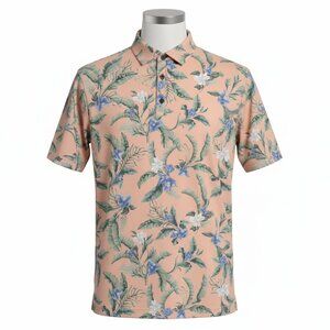 Bad Birdie Core Polo Shirt Mens Small Flora‎ Fiesta Tropical Golf Performance